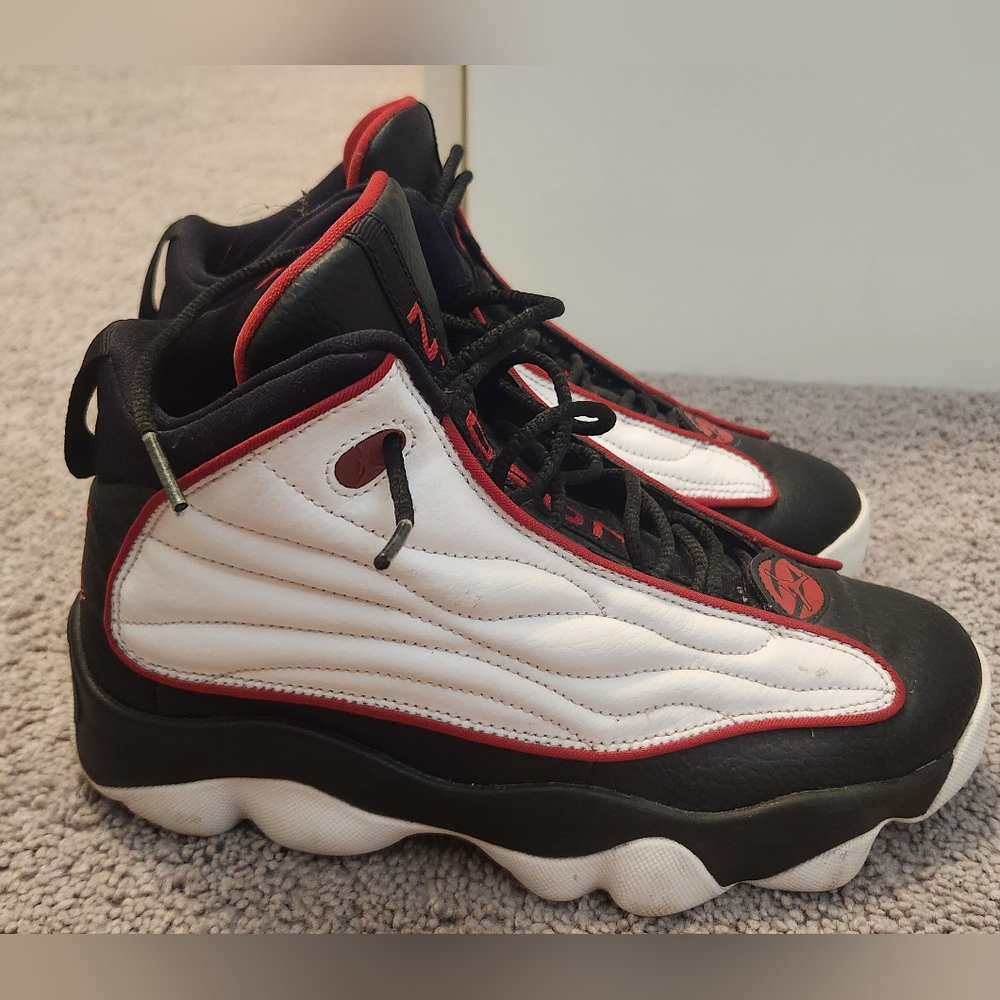 Nike Air Jordan Pro Strong Varsity Sneakers Size 5.5 White Red Black